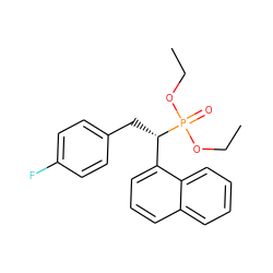 CCOP(=O)(OCC)[C@@H](Cc1ccc(F)cc1)c1cccc2ccccc12 ZINC000084618343