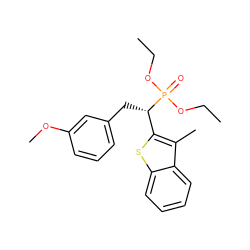 CCOP(=O)(OCC)[C@@H](Cc1cccc(OC)c1)c1sc2ccccc2c1C ZINC000084635469