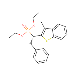 CCOP(=O)(OCC)[C@@H](Cc1ccccc1)c1sc2ccccc2c1C ZINC000084618903