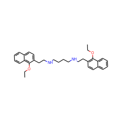 CCOc1c(CCNCCCCNCCc2ccc3ccccc3c2OCC)ccc2ccccc12 ZINC000045188602