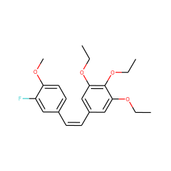 CCOc1cc(/C=C\c2ccc(OC)c(F)c2)cc(OCC)c1OCC ZINC000013607885