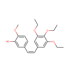 CCOc1cc(/C=C\c2ccc(OC)c(O)c2)cc(OCC)c1OCC ZINC000013607875