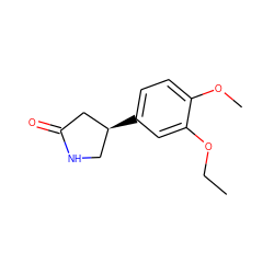 CCOc1cc([C@H]2CNC(=O)C2)ccc1OC ZINC000060067829