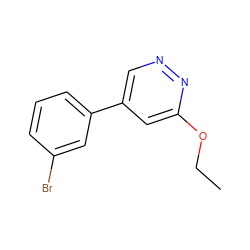 CCOc1cc(-c2cccc(Br)c2)cnn1 ZINC000013673519