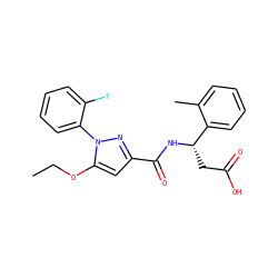 CCOc1cc(C(=O)N[C@@H](CC(=O)O)c2ccccc2C)nn1-c1ccccc1F ZINC000095552244