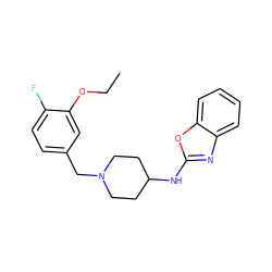 CCOc1cc(CN2CCC(Nc3nc4ccccc4o3)CC2)ccc1F ZINC000028827116