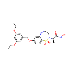 CCOc1cc(COc2ccc3c(c2)NCCN([C@H](C)C(=O)NO)S3(=O)=O)cc(OCC)c1 ZINC000013518142