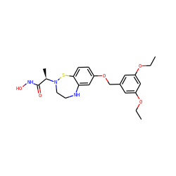 CCOc1cc(COc2ccc3c(c2)NCCN([C@H](C)C(=O)NO)S3)cc(OCC)c1 ZINC001772585831