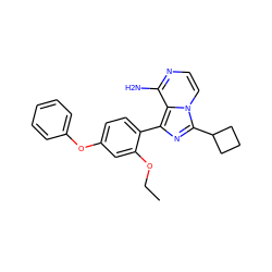 CCOc1cc(Oc2ccccc2)ccc1-c1nc(C2CCC2)n2ccnc(N)c12 ZINC000095581426