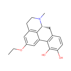 CCOc1cc2c3c(c1)-c1c(ccc(O)c1O)C[C@H]3N(C)CC2 ZINC000040866020