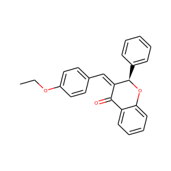 CCOc1ccc(/C=C2\C(=O)c3ccccc3O[C@@H]2c2ccccc2)cc1 ZINC000013123058