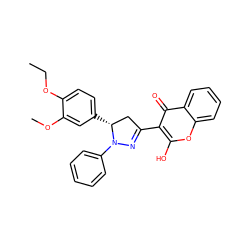 CCOc1ccc([C@@H]2CC(c3c(O)oc4ccccc4c3=O)=NN2c2ccccc2)cc1OC ZINC000101762010