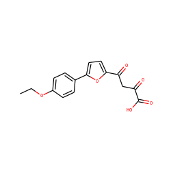 CCOc1ccc(-c2ccc(C(=O)CC(=O)C(=O)O)o2)cc1 ZINC000028370545