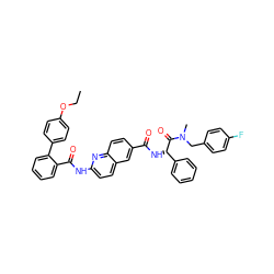 CCOc1ccc(-c2ccccc2C(=O)Nc2ccc3cc(C(=O)N[C@H](C(=O)N(C)Cc4ccc(F)cc4)c4ccccc4)ccc3n2)cc1 ZINC000095561145