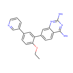 CCOc1ccc(-c2cccnc2)cc1-c1ccc2c(N)nc(N)nc2c1 ZINC000072116525