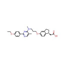 CCOc1ccc(-c2ncc(C)c(N(C)CCCOc3ccc4c(c3)CC[C@H]4CC(=O)O)n2)cc1 ZINC000028891497