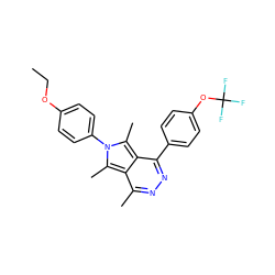 CCOc1ccc(-n2c(C)c3c(C)nnc(-c4ccc(OC(F)(F)F)cc4)c3c2C)cc1 ZINC000028756340