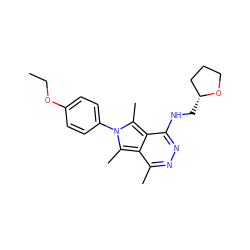 CCOc1ccc(-n2c(C)c3c(C)nnc(NC[C@@H]4CCCO4)c3c2C)cc1 ZINC000028569435