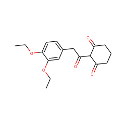 CCOc1ccc(CC(=O)C2C(=O)CCCC2=O)cc1OCC ZINC000100146914