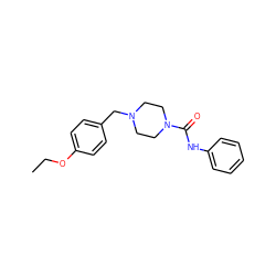 CCOc1ccc(CN2CCN(C(=O)Nc3ccccc3)CC2)cc1 ZINC000016499708