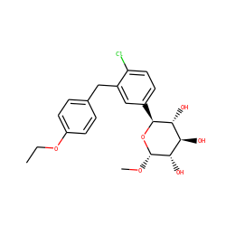 CCOc1ccc(Cc2cc([C@@H]3O[C@@H](OC)[C@@H](O)[C@H](O)[C@H]3O)ccc2Cl)cc1 ZINC000045260892