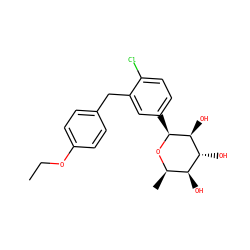 CCOc1ccc(Cc2cc([C@@H]3O[C@H](C)[C@H](O)[C@@H](O)[C@@H]3O)ccc2Cl)cc1 ZINC001772645634