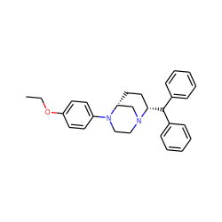 CCOc1ccc(N2CCN3C[C@H]2CC[C@@H]3C(c2ccccc2)c2ccccc2)cc1 ZINC000058546895