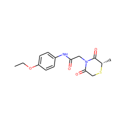 CCOc1ccc(NC(=O)CN2C(=O)CS[C@@H](C)C2=O)cc1 ZINC000002711154