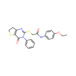 CCOc1ccc(NC(=O)CSc2nc3c(c(=O)n2-c2ccccc2)SCC3)cc1 ZINC000002719677