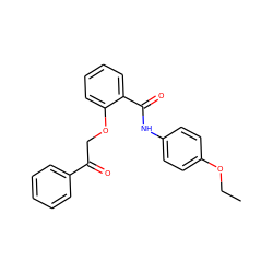 CCOc1ccc(NC(=O)c2ccccc2OCC(=O)c2ccccc2)cc1 ZINC000000993173