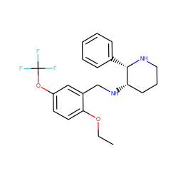 CCOc1ccc(OC(F)(F)F)cc1CN[C@H]1CCCN[C@H]1c1ccccc1 ZINC000026675084