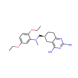 CCOc1ccc(OCC)c(N(C)C[C@H]2CCc3nc(N)nc(N)c3C2)c1 ZINC000003814889