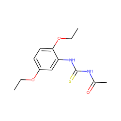 CCOc1ccc(OCC)c(NC(=S)NC(C)=O)c1 ZINC000103218966