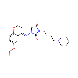 CCOc1ccc2c(c1)/C(=N/N1CC(=O)N(CCCCN3CCCCC3)C1=O)CCO2 ZINC000040404617