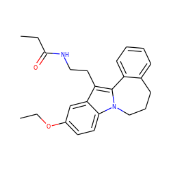 CCOc1ccc2c(c1)c(CCNC(=O)CC)c1n2CCCc2ccccc2-1 ZINC000013494185