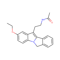 CCOc1ccc2c(c1)c(CCNC(C)=O)c1n2Cc2ccccc2-1 ZINC000013494147