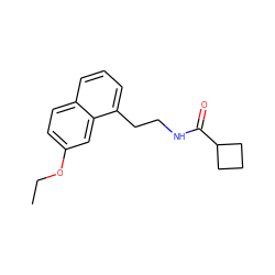 CCOc1ccc2cccc(CCNC(=O)C3CCC3)c2c1 ZINC000013781828