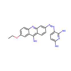 CCOc1ccc2nc3cc(/N=N\c4ccc(N)nc4N)ccc3c(N)c2c1 ZINC000022913013