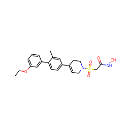 CCOc1cccc(-c2ccc(C3=CCN(S(=O)(=O)CC(=O)NO)CC3)cc2C)c1 ZINC000001494172