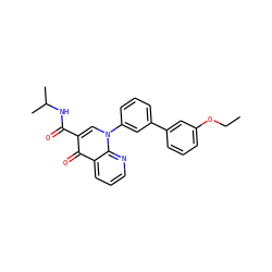 CCOc1cccc(-c2cccc(-n3cc(C(=O)NC(C)C)c(=O)c4cccnc43)c2)c1 ZINC000038449945