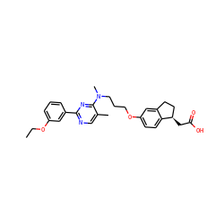 CCOc1cccc(-c2ncc(C)c(N(C)CCCOc3ccc4c(c3)CC[C@H]4CC(=O)O)n2)c1 ZINC000028891551