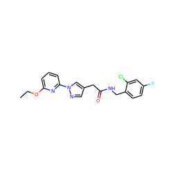 CCOc1cccc(-n2cc(CC(=O)NCc3ccc(F)cc3Cl)cn2)n1 ZINC000095565372