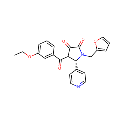 CCOc1cccc(C(=O)C2C(=O)C(=O)N(Cc3ccco3)[C@@H]2c2ccncc2)c1 ZINC000013119688