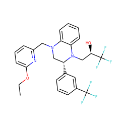 CCOc1cccc(CN2C[C@@H](c3cccc(C(F)(F)F)c3)N(C[C@@H](O)C(F)(F)F)c3ccccc32)n1 ZINC000207725783