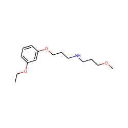 CCOc1cccc(OCCCNCCCOC)c1 ZINC000003003160