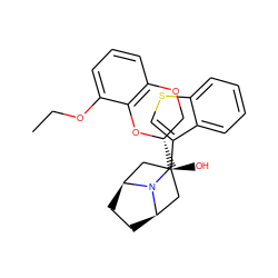 CCOc1cccc2c1O[C@@H](CN1[C@H]3CC[C@@H]1C[C@@](O)(c1csc4ccccc14)C3)CO2 ZINC000100984887