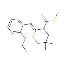 CCOc1ccccc1/N=C1\SCC(C)(C)CN1C(=S)SC ZINC000028948364