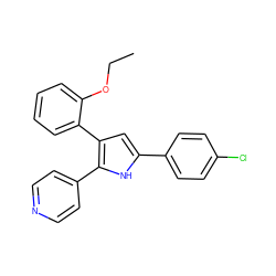 CCOc1ccccc1-c1cc(-c2ccc(Cl)cc2)[nH]c1-c1ccncc1 ZINC000027719391