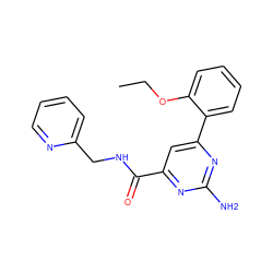 CCOc1ccccc1-c1cc(C(=O)NCc2ccccn2)nc(N)n1 ZINC000045393682