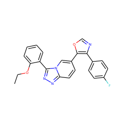 CCOc1ccccc1-c1nnc2ccc(-c3ocnc3-c3ccc(F)cc3)cn12 ZINC000014961312